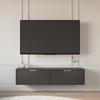 Selsey 'Vena' - TV-Hängeboard 2-türig, Schwarz, 140 cm Bild 2