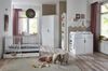 Babyzimmer Bela Borkum" de Luxe das Original 7 teiliges Komplett Set in Weiß mit Eckkleiderschrank, Babybett mit Lattenrost und Umbauseiten, Wickelkommode mit zwei Seitenregalen, ein hohes Standregal Bild 1
