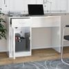 vidaXL Schreibtisch mit Stauraum Hochglanz-Weiß 100x40x73 cm 342655 Bild 3