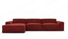 Polster Ecksofa Formenta L-Form Kurz – Komfort - Samtstoff - Rot - Links Bild 3