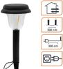 Spetebo LED Gartenleuchte Kunststoff Gehwegleuchte schwarz 4er Set mit Erdspieß kabelgebunden, 4er Set, LED fest integriert, warm weiss, Inklusive Netzstecker Bild 3
