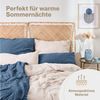 Blumtal Bettwäsche Musselin 100% Baumwolle im Set, Kopfkissenbezug & Deckenbezug, 2 teilig, Dunkelblau Bild 3
