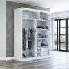 Schwebetürenschrank BRANI 2-türig Schrank 160 cm (mit Spiegel) Farbe: Schwarz Bild 2