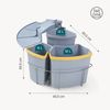 Einbau-Mülleimer Kollby schwenkbar Grau 2x12 L+1x6 L [en. casa] Bild 4
