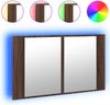 vidaXL LED-Spiegelschrank Braun Eichen-Optik 80x12x45 cm Acryl 834953 Bild 2