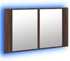 vidaXL LED-Spiegelschrank Braun Eichen-Optik 80x12x45 cm Acryl 834953 Bild 5