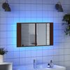 vidaXL LED-Spiegelschrank Braun Eichen-Optik 80x12x45 cm Acryl 834953 Bild 4