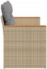 vidaXL Gartensofa mit Kissen 2-Sitzer Beige Poly Rattan 366097 Bild 5