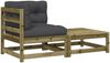 vidaXL Garten-Ecksofa mit Kissen und Hocker 838116 Bild 2