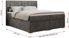 Boxspringbett mit 2 Bettkästen, Matratze und Topper, Polsterbett - ALLY - 160x200cm - Dunkelgrau Velours - H3 Bild 5