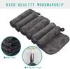 KinHwa Microfaser Waschlappen 15x30cm Make-up Entferner 6er Pack Dunkelgrau Bild 4