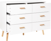 Kommode mit 6 Schubladen NEWARK III 80 cm Weiß Bild 4