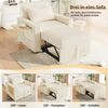 1-Sitzer Schlafsofa, mit USB-Ladestation & Handyhalter, Cord, 93x150x85 cm, Beige Bild 5