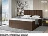 MEBLINI Boxspringbett ERLING 180x220 cm mit Bettkasten - H4/Braun Webstoff Polsterbett - Doppelbett mit Topper & Bonellfederkern-Matratze Bild 2