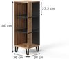 Bücherregal Amber Eiche Wotan 36 x 100 cm mit 3 Fächern Vicco Bild 2