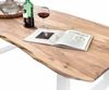 SAM® Baumkantentisch White_Beach, Akazienholz, Baumkante, Metallgestell U-Form, bis 3 Meter Bild 3