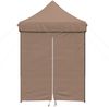 vidaXL Partyzelt Faltbar Pop-Up mit 4 Seitenteilen Braun 4005004 Bild 3
