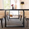 HOME DELUXE Essgruppe Eckig AVENCIA inkl. U-Fuß - 240 x 120 cm Dark Oak 6 Stühle Bild 2