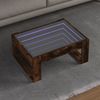Couchtisch, Sofatisch mit Infinity-LED Räuchereiche 70x53x30 cm Bild 2