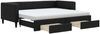 vidaXL Tagesbett Ausziehbar mit Schubladen Schwarz 90x190 cm Stoff 3196644 Bild 2
