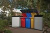 Dmora Gartenschrank Leduc, Gartenmöbel, Mehrzweck-Gartenschrank, Container für Balkon oder Garage, 191x109 h133 cm, Grau Bild 4