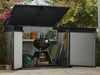 Dmora Gartenschrank Leduc, Gartenmöbel, Mehrzweck-Gartenschrank, Container für Balkon oder Garage, 191x109 h133 cm, Grau Bild 5