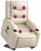 vidaXL Massagesessel mit Aufstehhilfe Creme Kunstleder 3206556 Bild 3