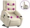 vidaXL Massagesessel mit Aufstehhilfe Creme Kunstleder 3206556 Bild 2