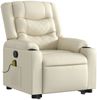 vidaXL Massagesessel mit Aufstehhilfe Creme Kunstleder 3206556 Bild 4