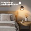 Nettlife Deckenstrahler Küchenlampe 2/3/4/6 Flammig Modern E14 Rauchglas Deckenleuchte, Schwenkbar, LED wechselbar, Wohnzimmerlampe für Schlafzimmer Flur Küche Bild 4