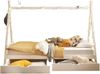 Kinderbett >Sora< (3-teilig) inkl. Schubkästen, in weiss - 95x154x213 (BxHxT) Bild 5