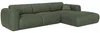 Vente-unique - POGNI Sofa StoffStoff Grün - B 165 cm x H 73 cm x L 280 cm Bild 3