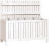 vidaXL Gartentruhe Weiß 115x49x60 cm Massivholz Kiefer 823837 Bild 2