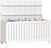 vidaXL Gartentruhe Weiß 115x49x60 cm Massivholz Kiefer 823837 Bild 4