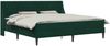 vidaXL Bettgestell mit Matratze Dunkelgrün 200 x 200 cm Samt 3414821 Bild 2