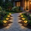 10er Set LED Solarleuchten im Blumen Design für den Garten Bild 2