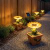 10er Set LED Solarleuchten im Blumen Design für den Garten Bild 5