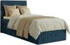 Boxspringbett RALFI 80 x 200 cm (Linke Seit) mit Bettkästen, Bonell-Matratze H4 und T25-Topper. Farbe: Blau Bild 2