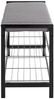 Schuhbank >54544< in grau, schwarz, Metall, Textilgewebe - 75x50x32cm (BxHxT) Bild 4