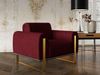 Sofaset Designersofas VALERIE 3-2-1 in Stoff Elisa Velvet Bordeauxrot Bild 3
