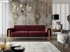 Sofaset Designersofas VALERIE 3-2-1 in Stoff Elisa Velvet Bordeauxrot Bild 5