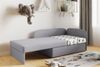 Sofa Kindersofa Schlafsofa inkl. Bettkasten MAILO Seite Links Stoff Schwarz-Orange Bild 2