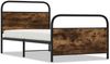 vidaXL Bettgestell ohne Matratze 100x190 cm Räuchereiche Holzwerkstoff 4100221 Bild 2