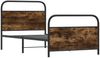 vidaXL Bettgestell ohne Matratze 100x190 cm Räuchereiche Holzwerkstoff 4100221 Bild 3