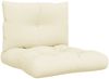 vidaXL Palettenkissen 2-tlg., Stoff, Creme Bild 2