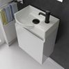Alpenberger Badmöbel-Set Gäste WC Waschbecken mit Unterschrank - Hängeschrank Vormontiert, (2 teilig WC Schrank Schmal - Waschtischschrank, Waschtisch Komplettset - Badmöbel Gäste WC), Mini Waschbecken Gäste WC - Unterschrank Bad Weiß Bild 3