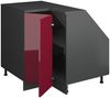 Eck-Küchenschrank für Dachschrägen R-Line Rot Hochglanz 75.6 cm mit 1 Tür, Schrankkorpus 60 cm Tiefe Vicco Bild 3