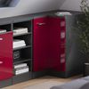 Eck-Küchenschrank für Dachschrägen R-Line Rot Hochglanz 75.6 cm mit 1 Tür, Schrankkorpus 60 cm Tiefe Vicco Bild 4