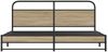 vidaXL Metallbett ohne Matratze Räuchereiche 200x200 cm 3318683 Bild 5