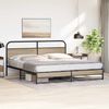 vidaXL Metallbett ohne Matratze Räuchereiche 200x200 cm 3318683 Bild 4